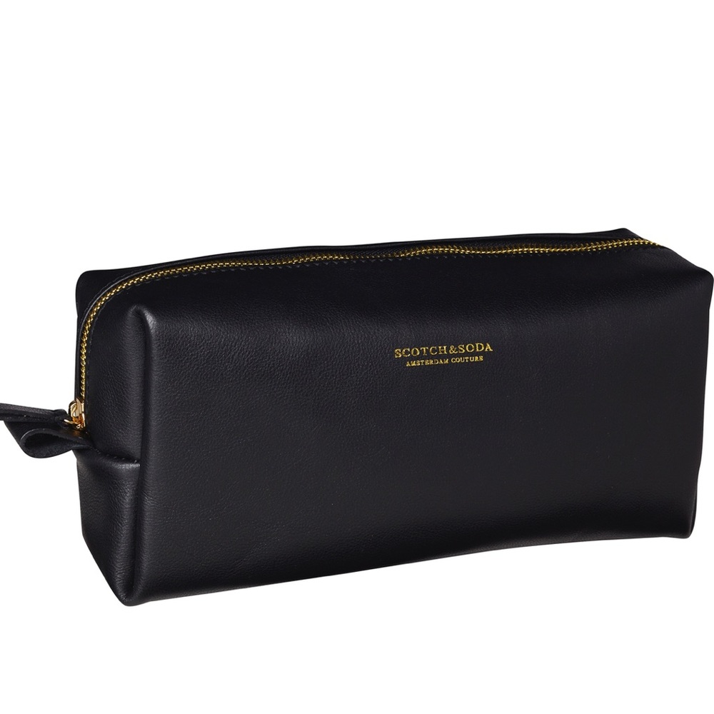 NWT Scotch & Soda Leather Toiletries Bag